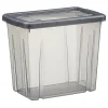 Boîte de rangement noir transparent avec couvercle 8,8L