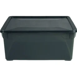 Boîte de rangement noire 18 L