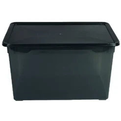 Boîte de rangement noire 46 L