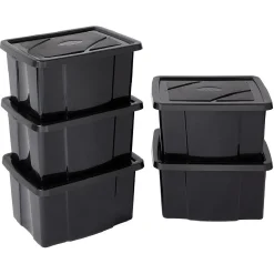 Boîte de rangement noire 30 L x 5