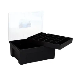 Boîte de rangement organisateur 19 compartiments noir