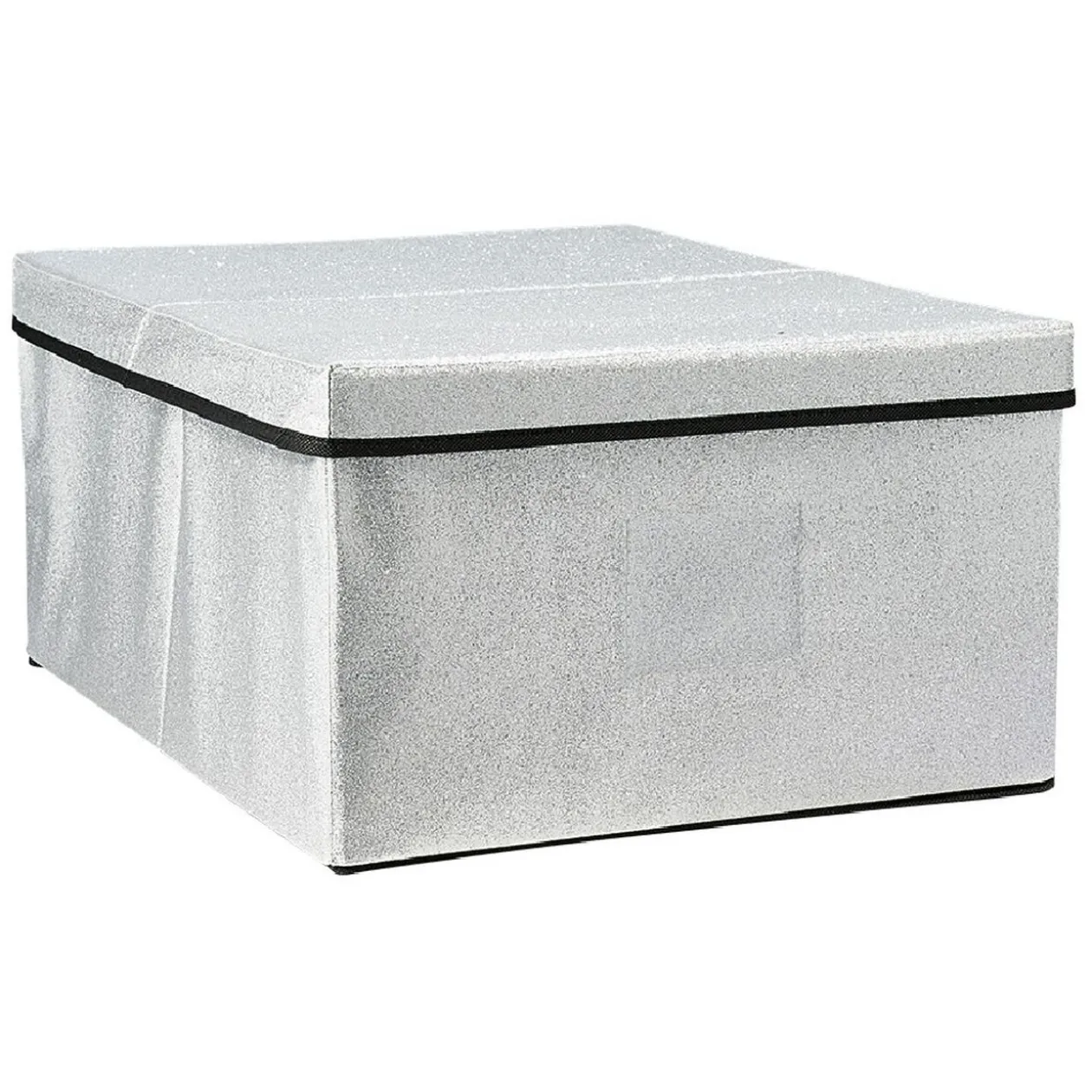 Boîte de rangement pailletée avec couvercle 3 couleurs