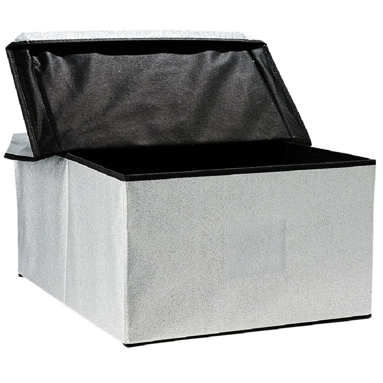 Boîte de rangement pailletée avec couvercle 3 couleurs