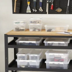 Boîte de rangement plastique transparent 14L