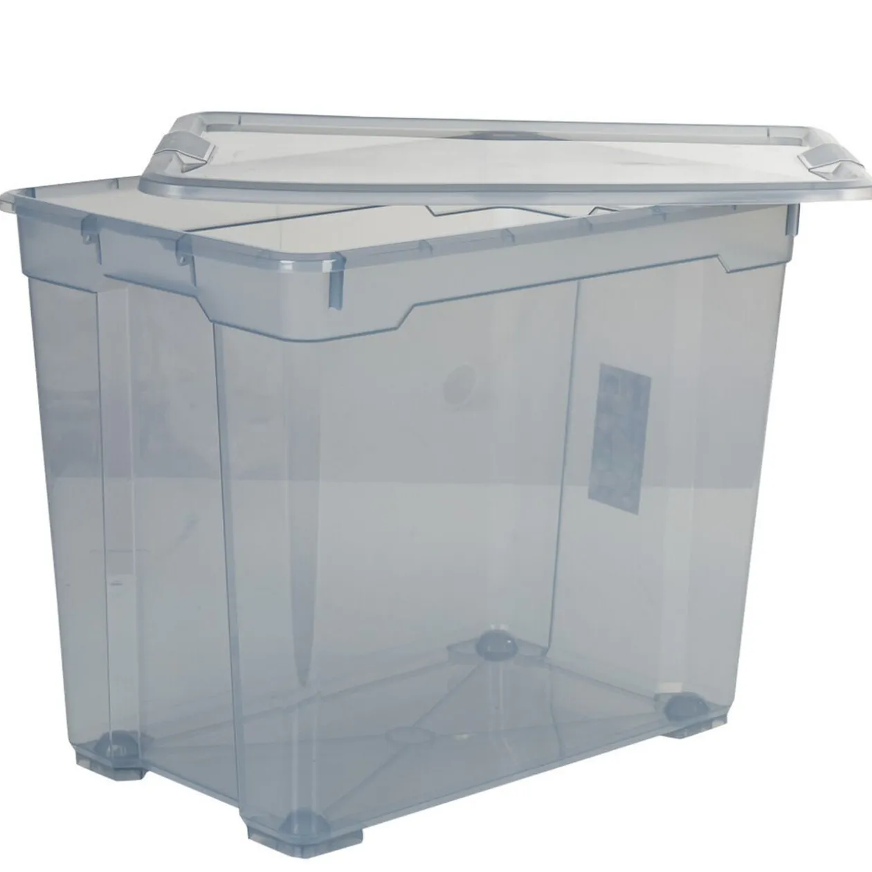 Boîte de rangement plastique noir fumé 78 L
