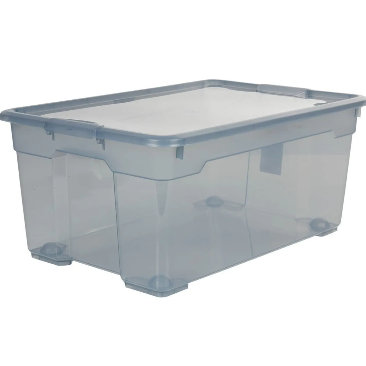 Boîte de rangement plastique noir fumé 45 L