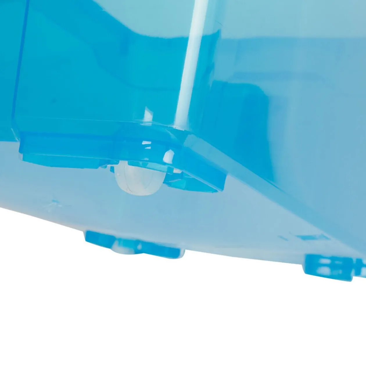 Boîte de rangement plastique bleu 45 L