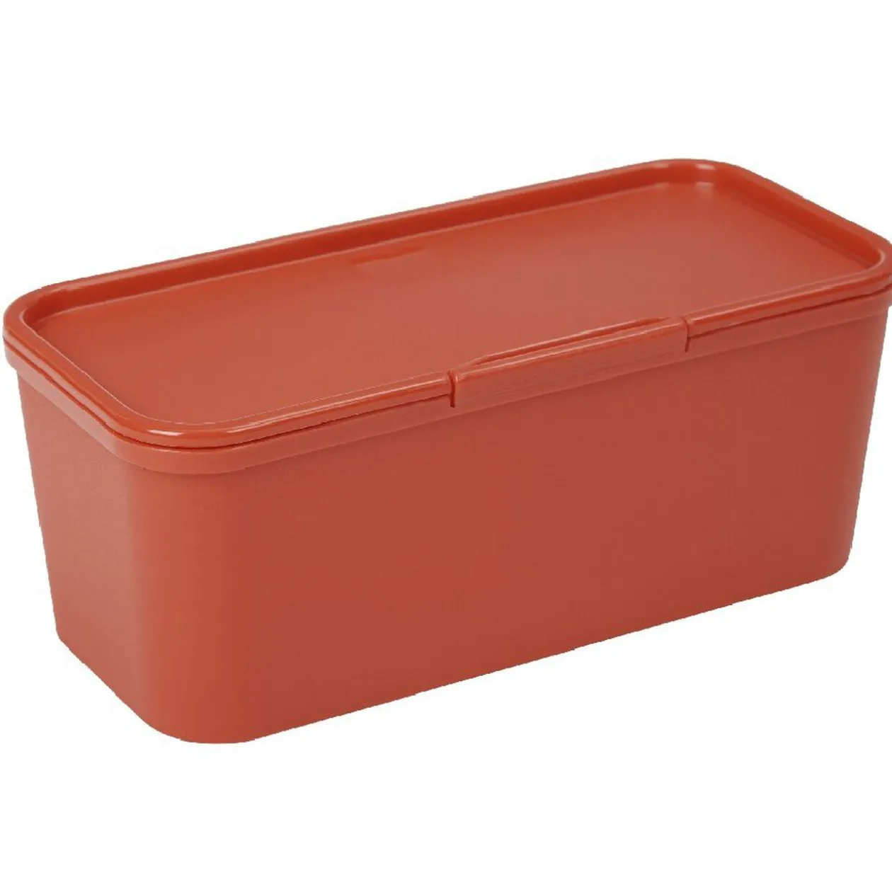Boîte de rangement plastique rouge