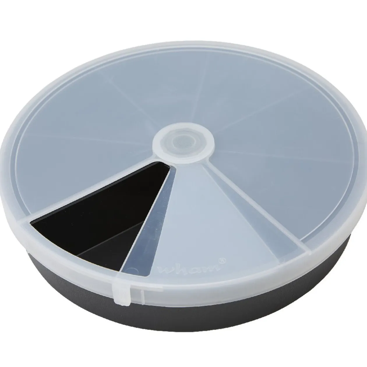 Boîte de rangement ronde 8 compartiments noir