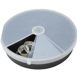 Boîte de rangement ronde 8 compartiments noir