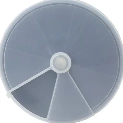 Boîte de rangement ronde 8 compartiments noir