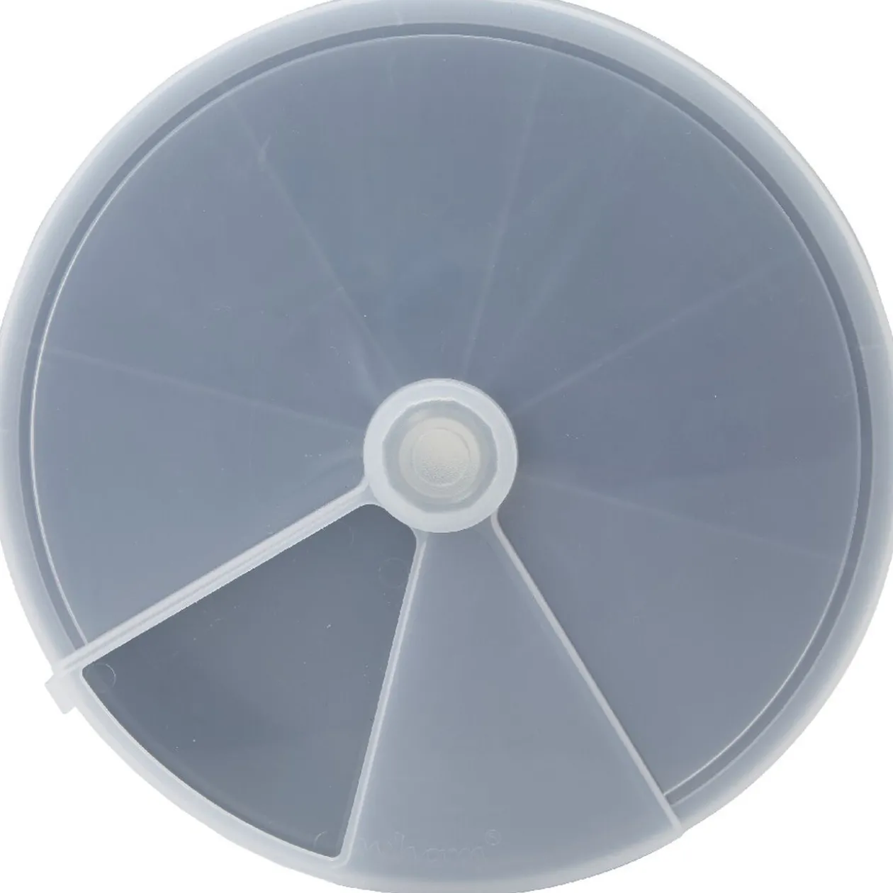 Boîte de rangement ronde 8 compartiments noir