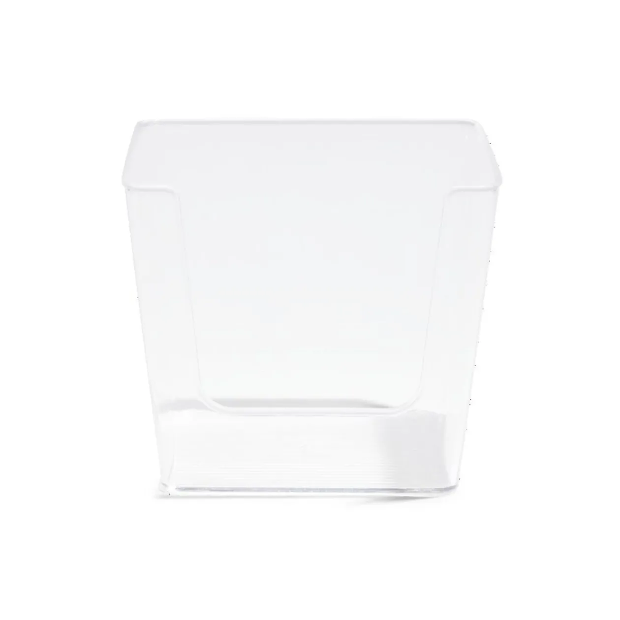Boîte de rangement salle de bain plastique transparent 16,5x16,5xH14,5 cm