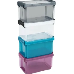 Boîte de rangement transparente à clip 0,70L