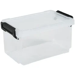Boîte de rangement transparente à clip 0,70L