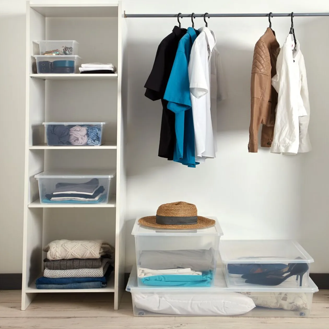 Boîte de rangement transparente 18 L