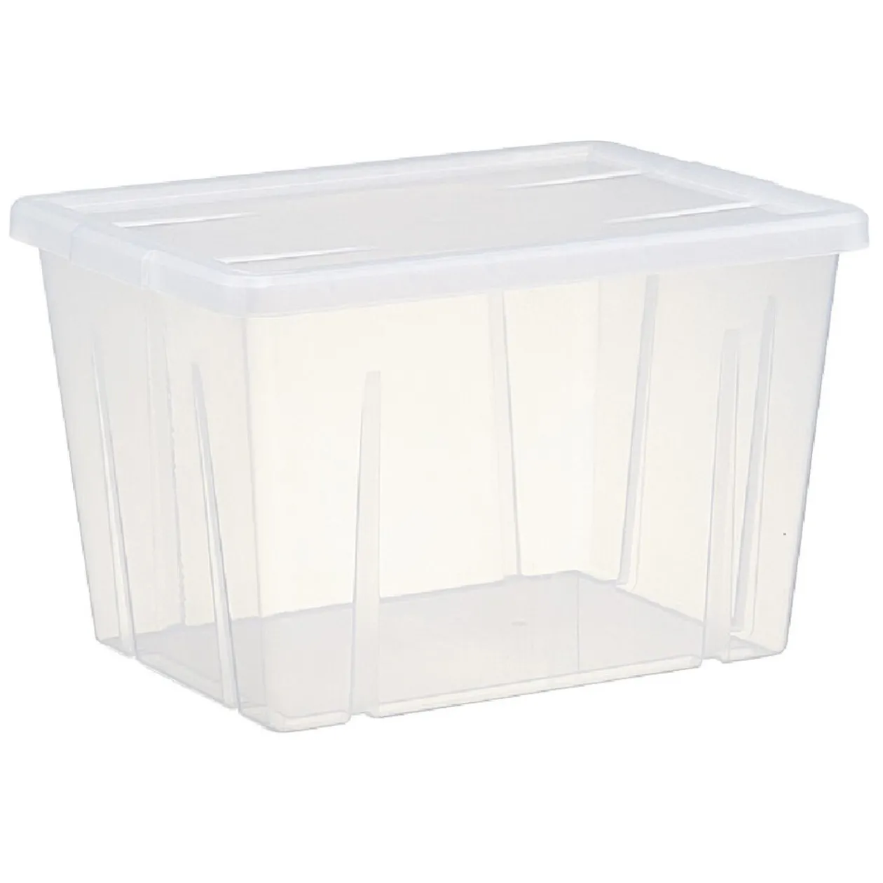 Boîte de rangement transparente avec couvercle 18,8L