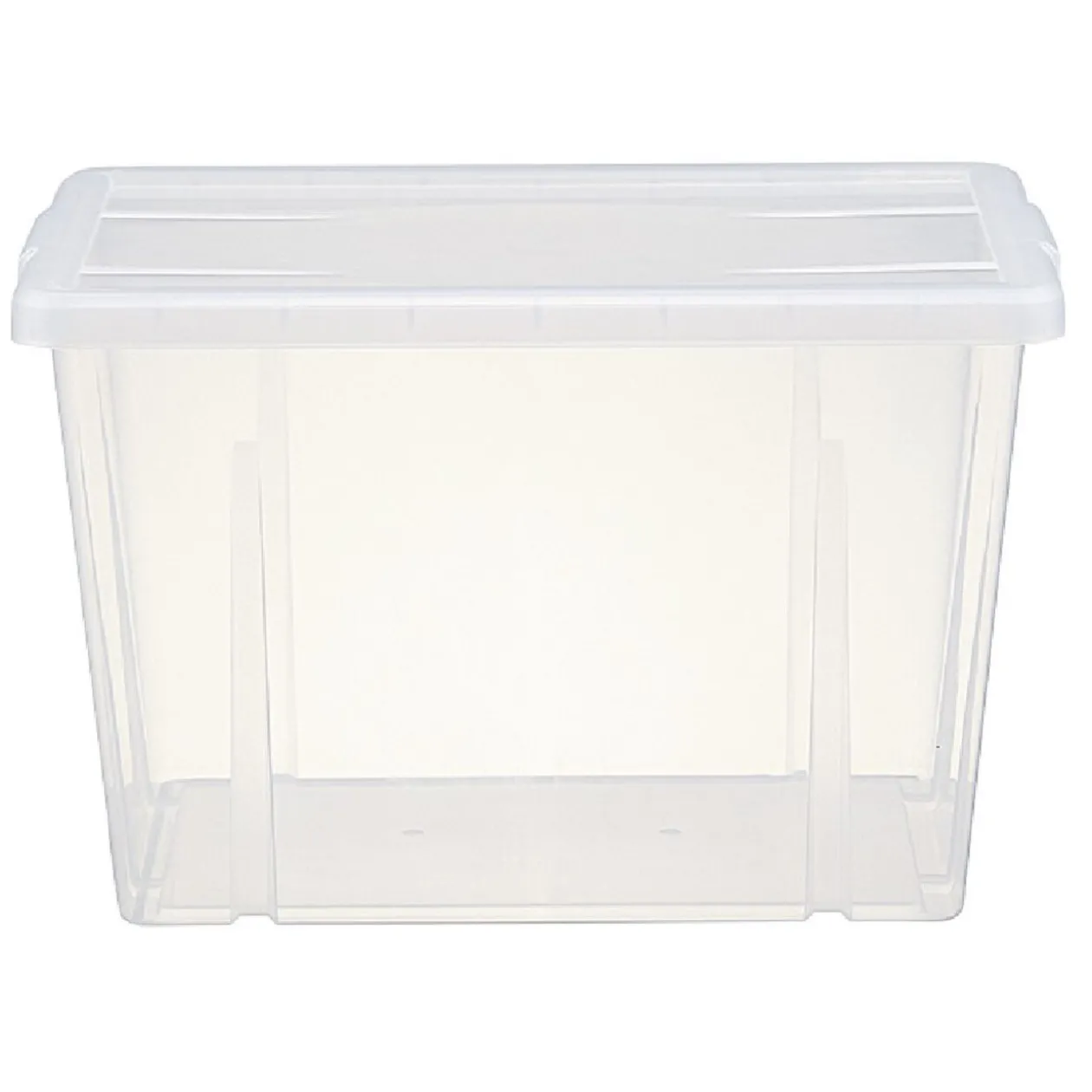 Boîte de rangement transparente avec couvercle 18,8L