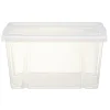 Boîte de rangement transparente avec couvercle 30L