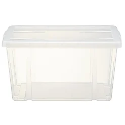 Boîte de rangement transparente avec couvercle 30L