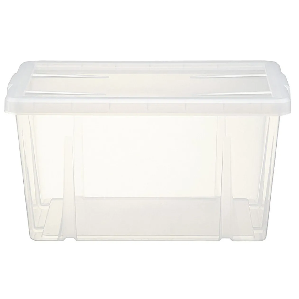 Boîte de rangement transparente avec couvercle 30L