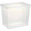 Boîte de rangement transparente avec couvercle 82L
