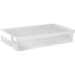 Boîte de rangement transparente A4 fermeture clip 4L