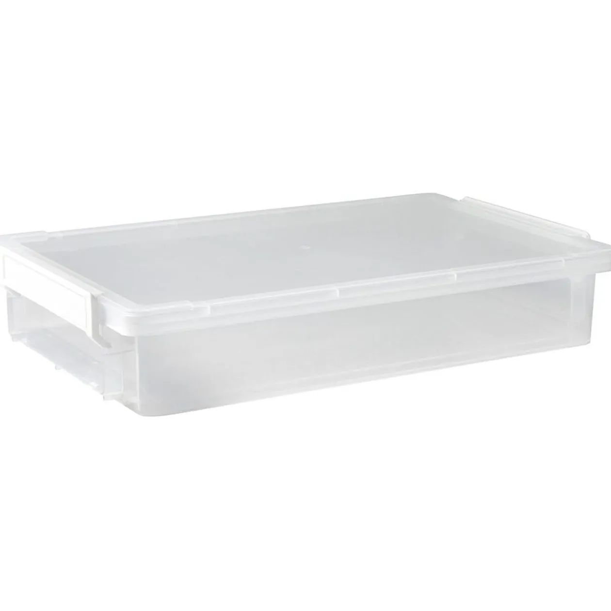 Boîte de rangement transparente A4 fermeture clip 4L