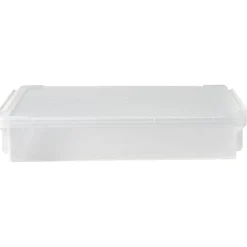 Boîte de rangement transparente A4 fermeture clip 4L