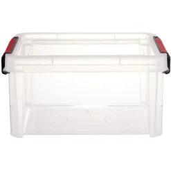 Boîte de rangement transparent avec fermeture à clips 5L