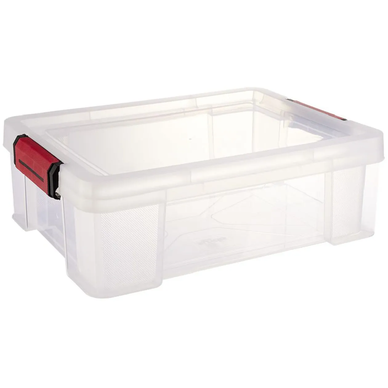 Boîte de rangement transparent avec fermeture à clips 9L