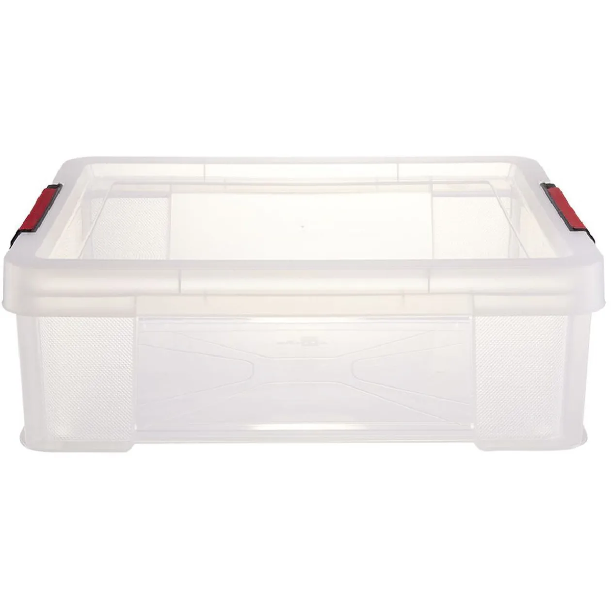 Boîte de rangement transparent avec fermeture à clips 9L