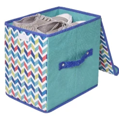 Boîte de rangement étroite design zigzag