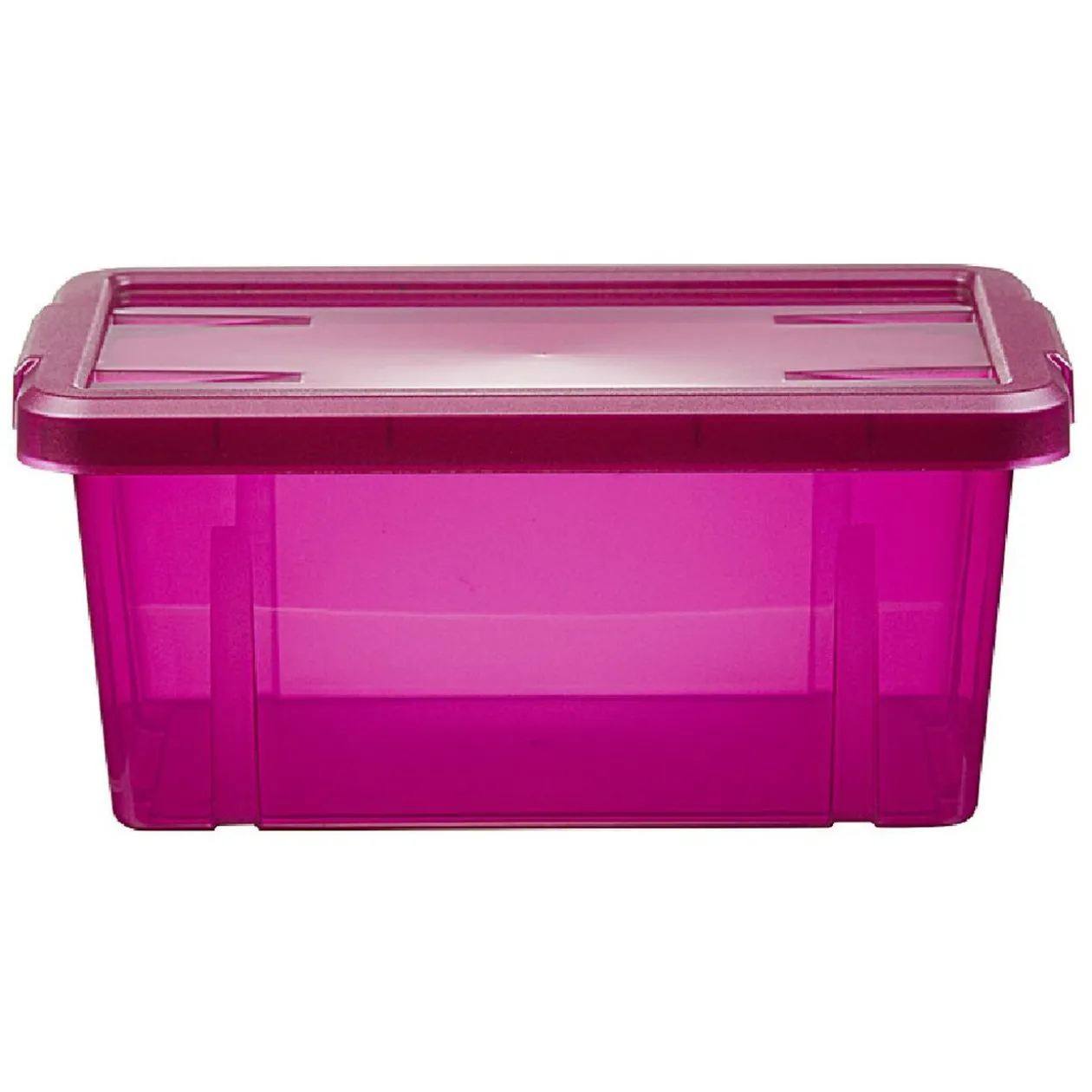 Boîte de rangement violet transparent avec couvercle 4,4L
