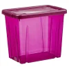Boîte de rangement violet transparent avec couvercle 8,8L