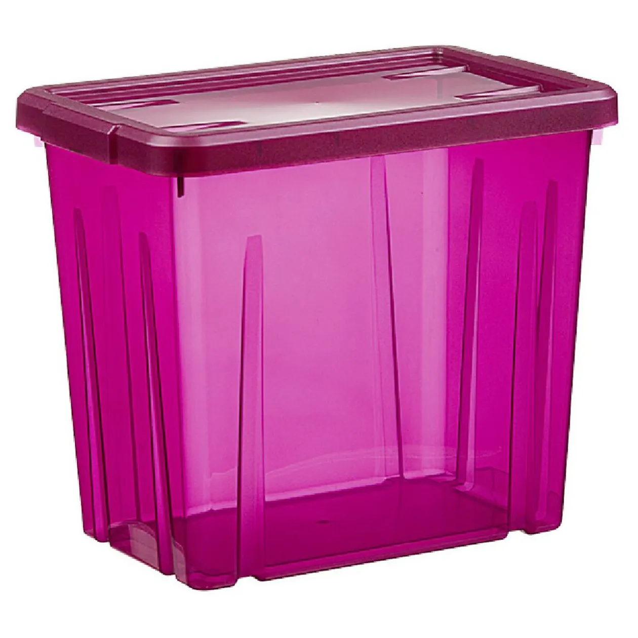Boîte de rangement violet transparent avec couvercle 8,8L