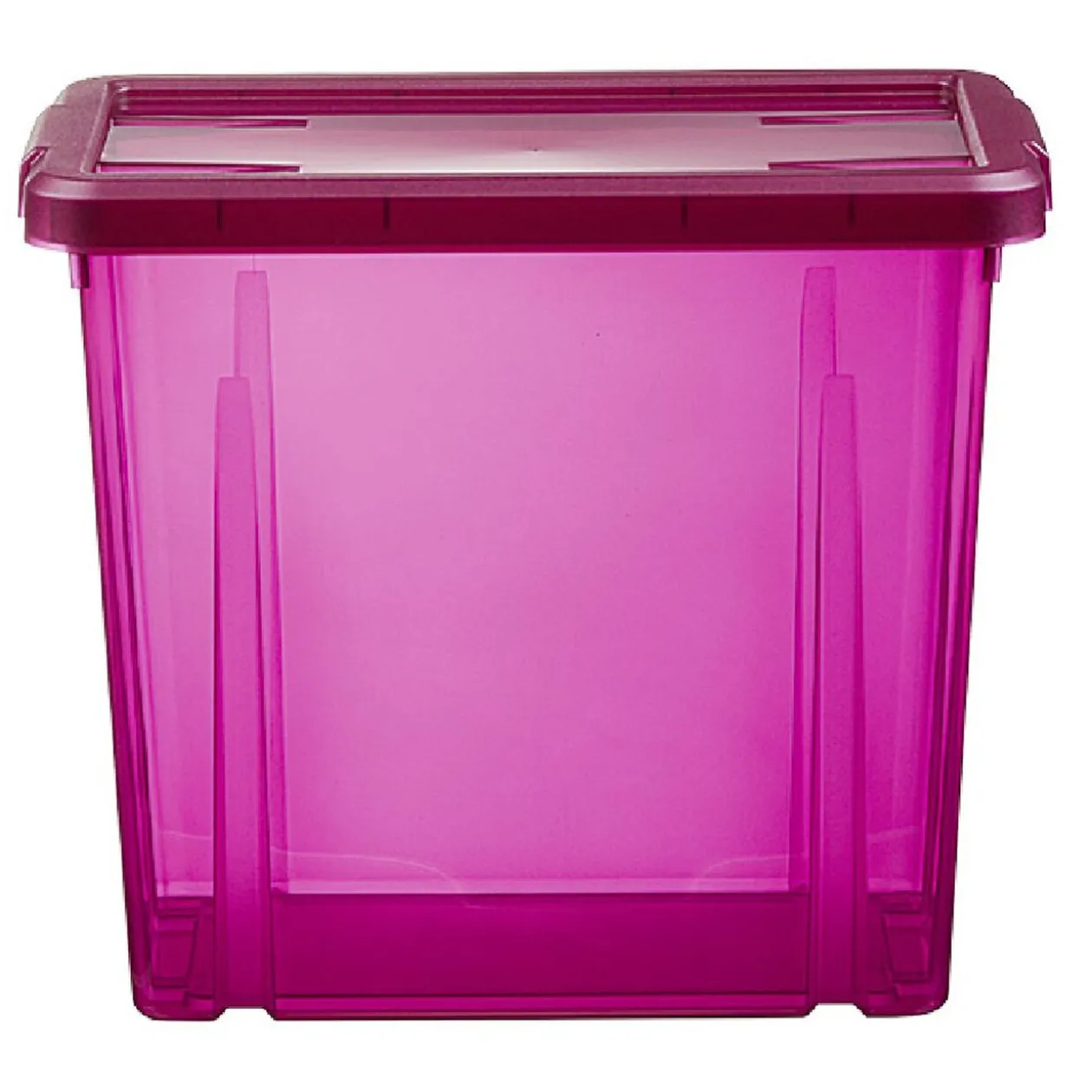 Boîte de rangement violet transparent avec couvercle 8,8L