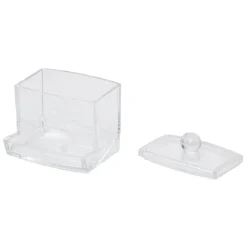 Boîte distributeur à coton tige transparent