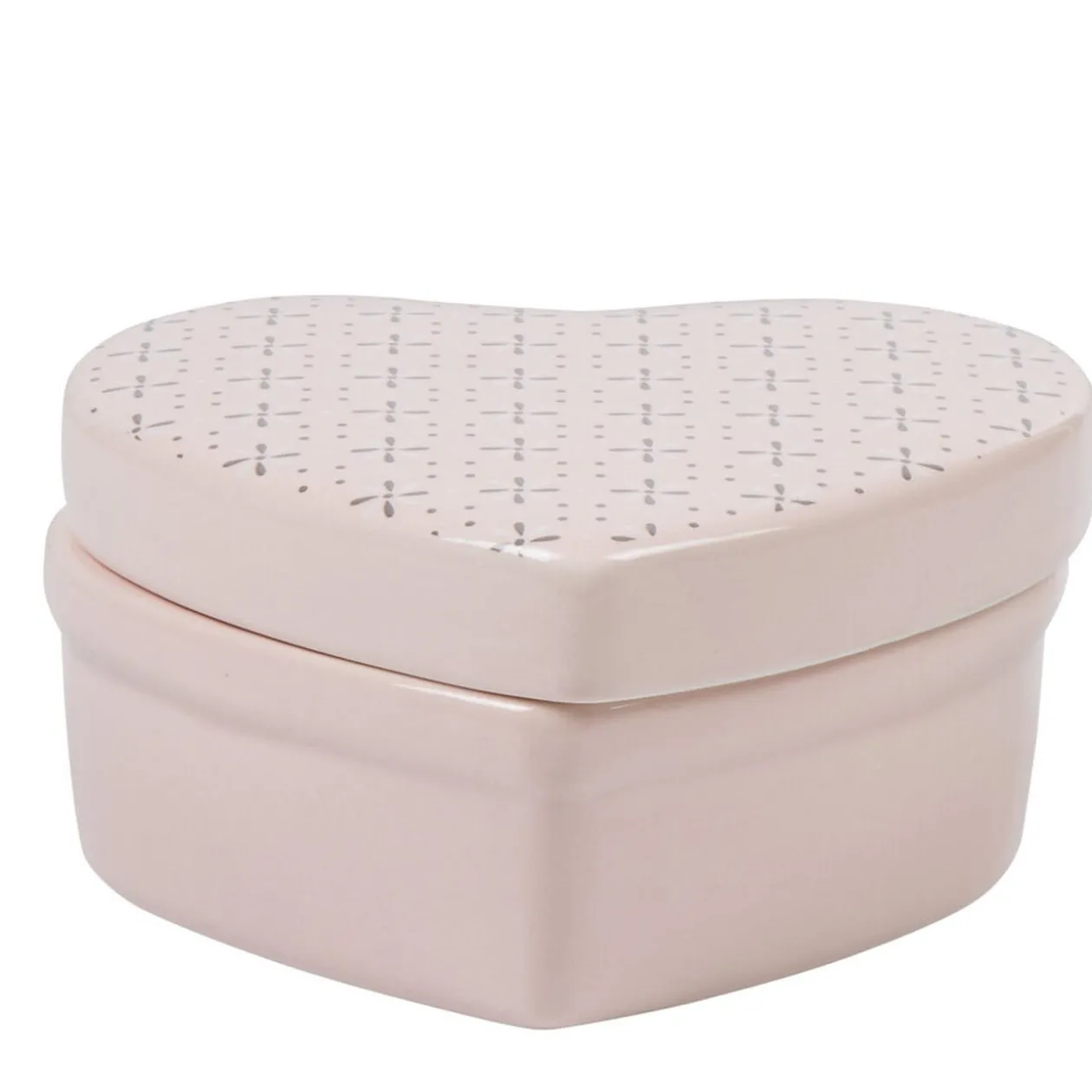 Boîte en forme de coeur rose
