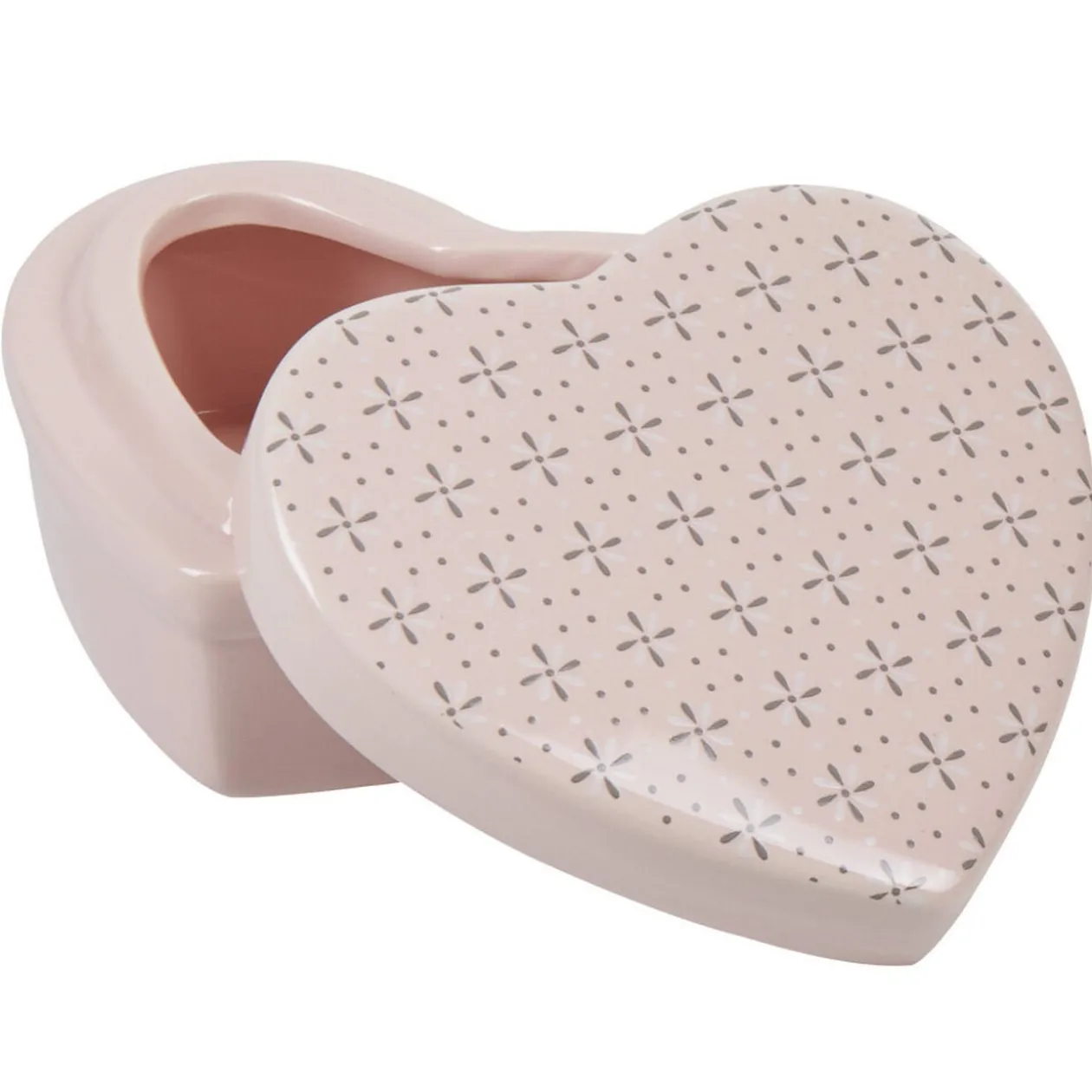 Boîte en forme de coeur rose