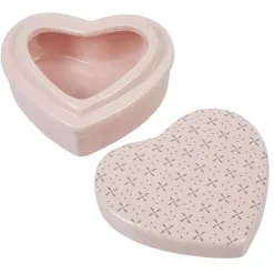 Boîte en forme de coeur rose