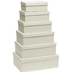 Boîte gigogne en carton uni x6