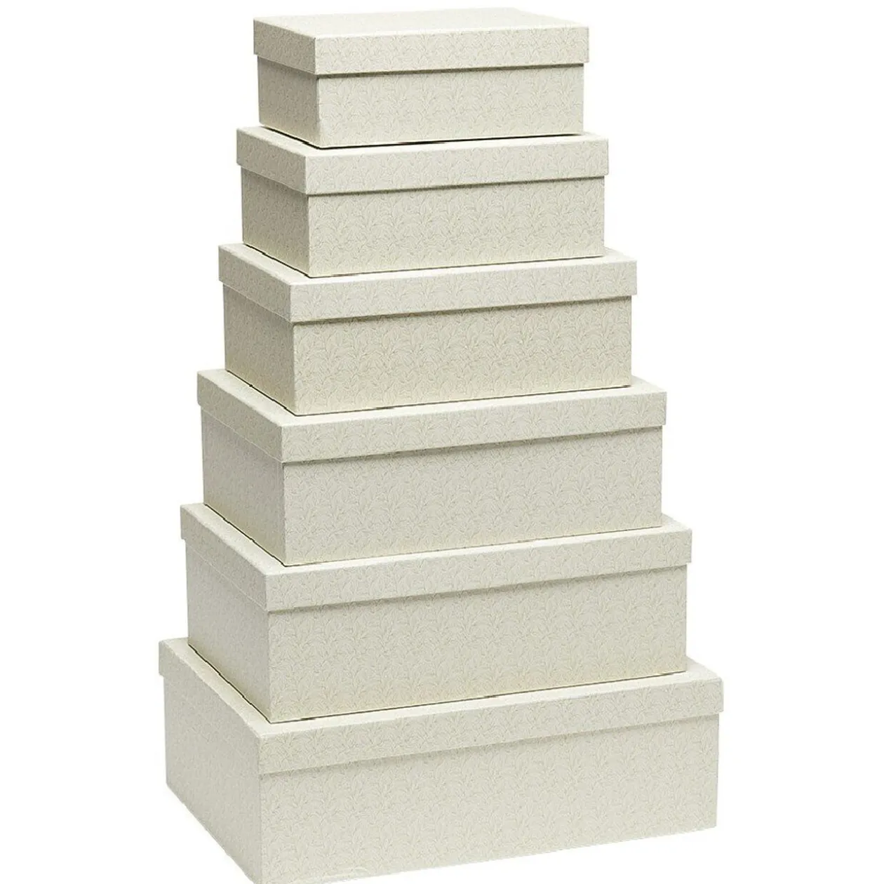 Boîte gigogne en carton uni x6