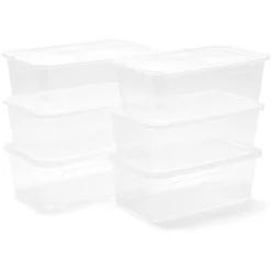 Boîte 6L plastique transparent x6