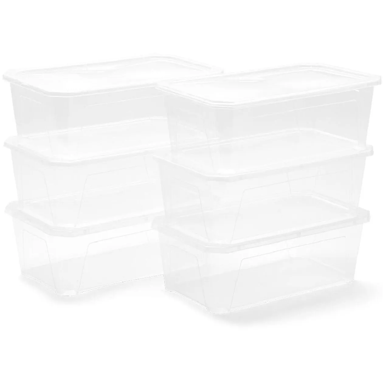 Boîte 6L plastique transparent x6