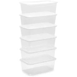 Boîte 6L plastique transparent x6