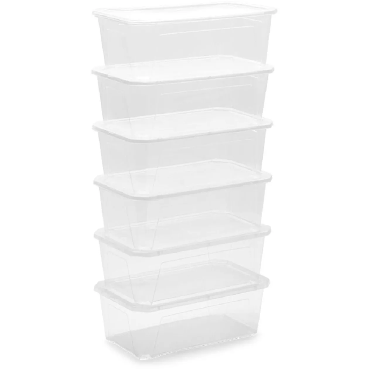 Boîte 6L plastique transparent x6