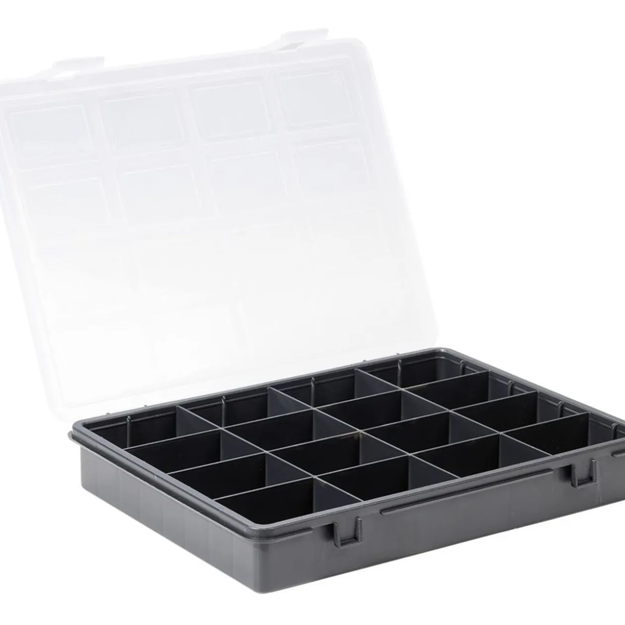 Boîte organiseur 16 compartiments avec couvercle transparent