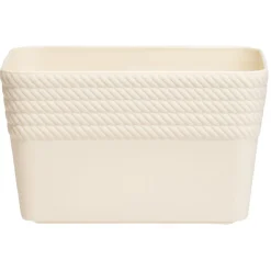 Boîte plastique beige 14x11xH8,5cm