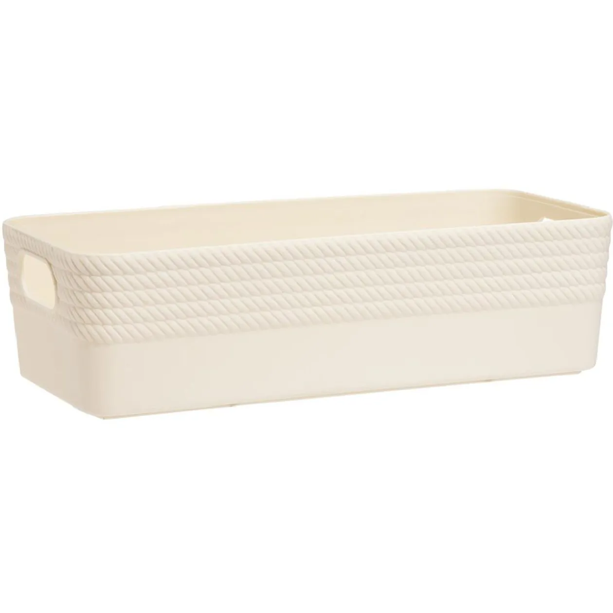 Boîte plastique beige 25x11xH7cm